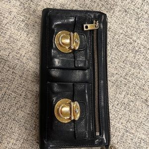 Marc Jacobs black leather wallet.